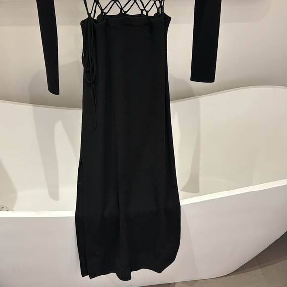 The Range VISCOSE BLENDED KNIT LACED LS CREW DRESS size Small - Picture 9 of 14